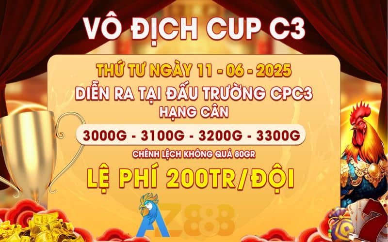 Thông báo giải vô địch cup C3 ngày 11/06/2025 Thông báo giải vô địch cup C3 ngày 11/06/2025